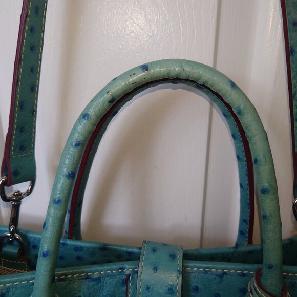 Dooney & Bourke Blue Ostrich Bag - Picture 14 of 16